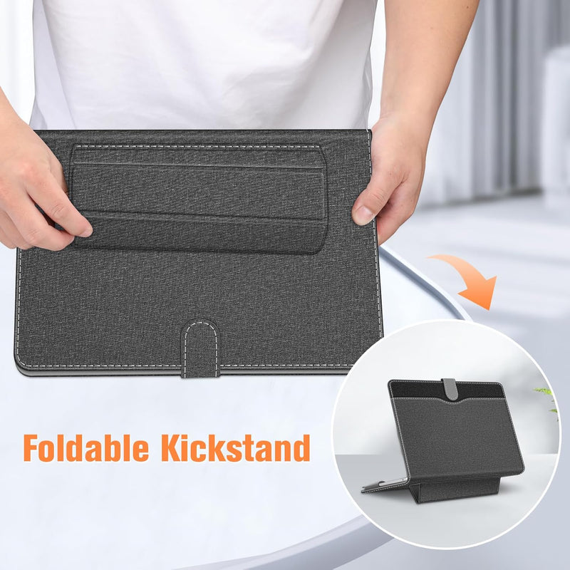 Fintie Sleeve Case for MacBook Air 13-inch (2018-2025) /MacBook Pro 13", Folio Book Cover with Stand Feature