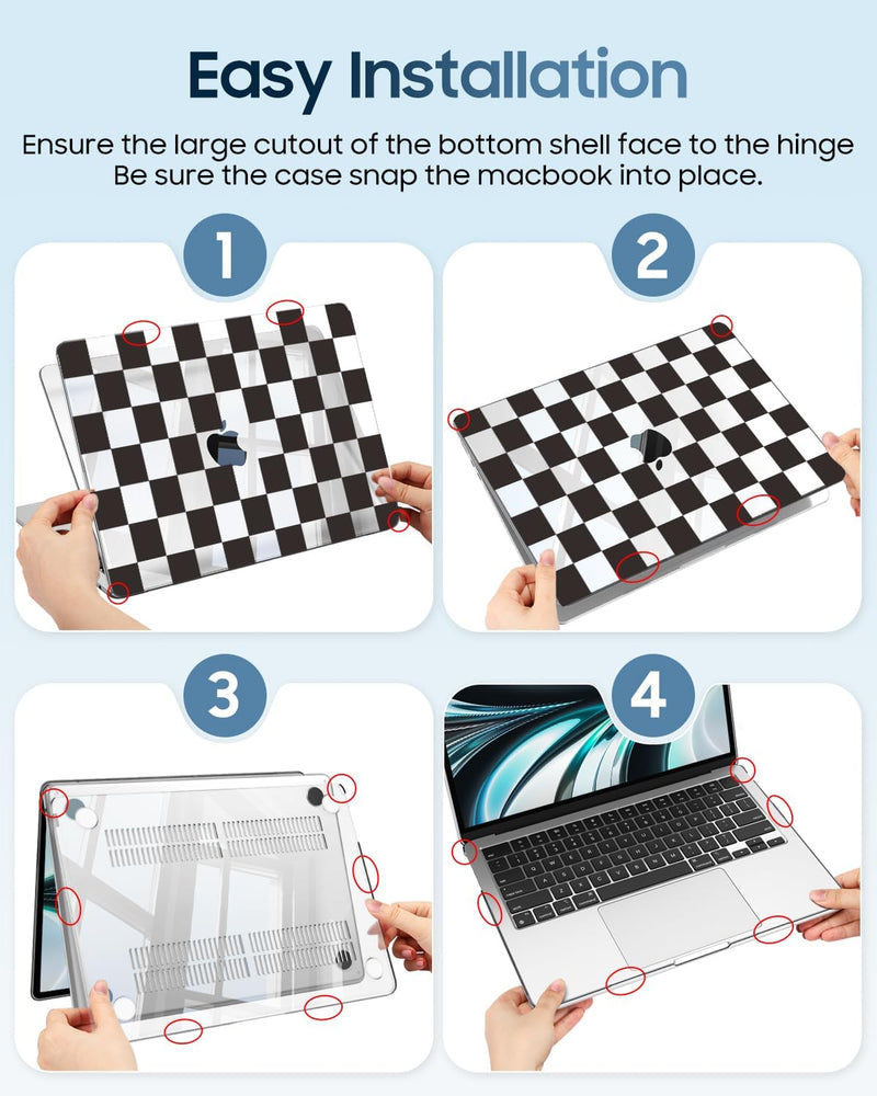 MacBook Air 13.6" M4/M3/M2 Chip (Model A3240/A3113/A2681, 2025/2024/2022) Hard Shell Case | Fintie