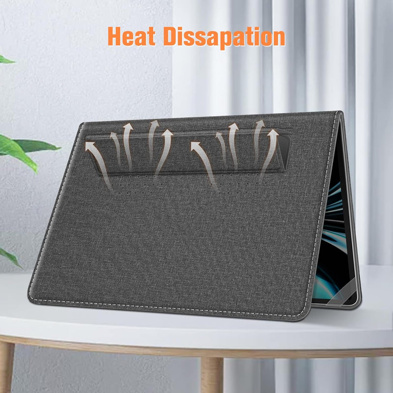 Fintie Sleeve Case for MacBook Air 13-inch (2018-2025) /MacBook Pro 13", Folio Book Cover with Stand Feature
