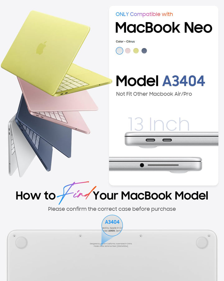 Fintie Snap-On Case for MacBook Neo (2026), Ultra-Thin Protective Cove