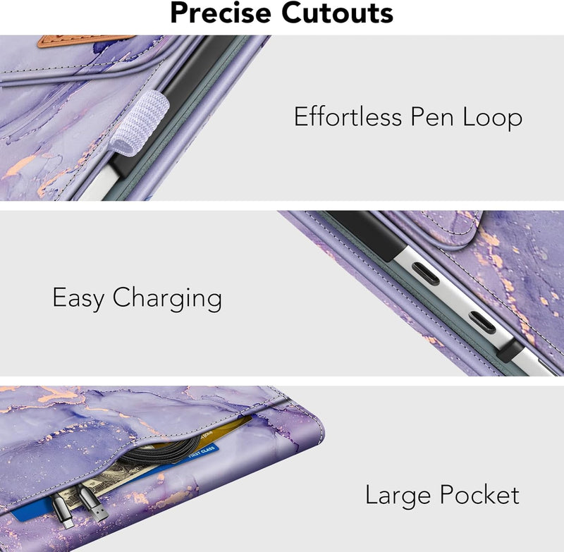 Surface Pro 12" (1st Edition, 2025) Multiple Angle Viewing Portfolio Cover w/Pocket & Stylus Holder | Fintie