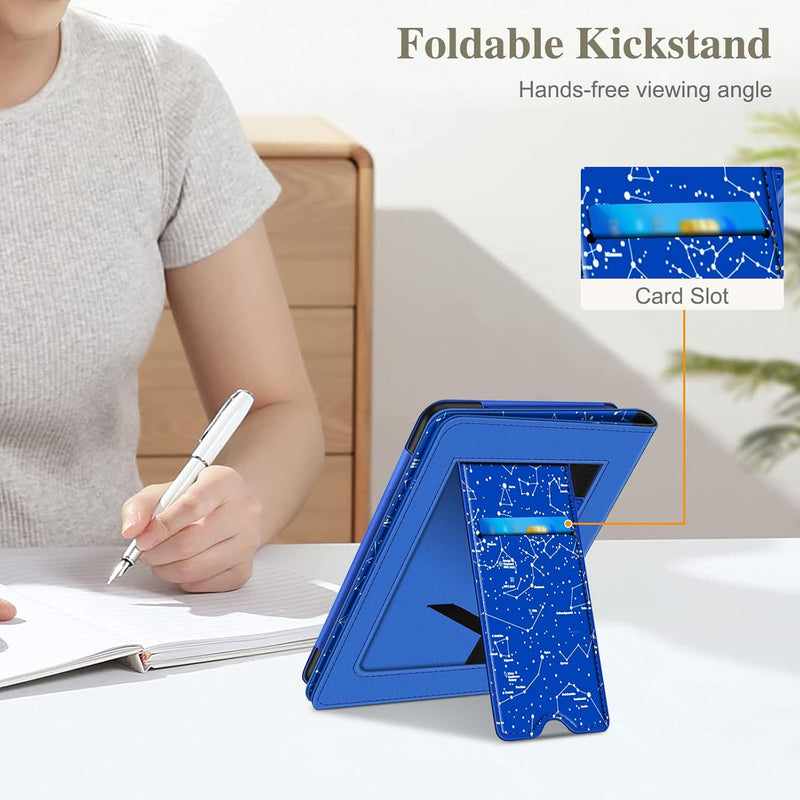 Kindle Paperwhite/Kindle Colorsoft 7" (12th Gen, 2024) Vegan Leather Sleeve Case with Stand and Handstrap | Fintie