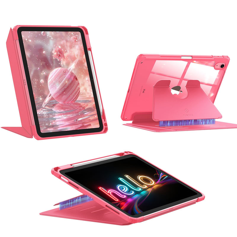 iPad 11th Gen A16/iPad 10th Gen Case w/Multiple Stand Angles & Pencil Holder, Clear Back | Fintie