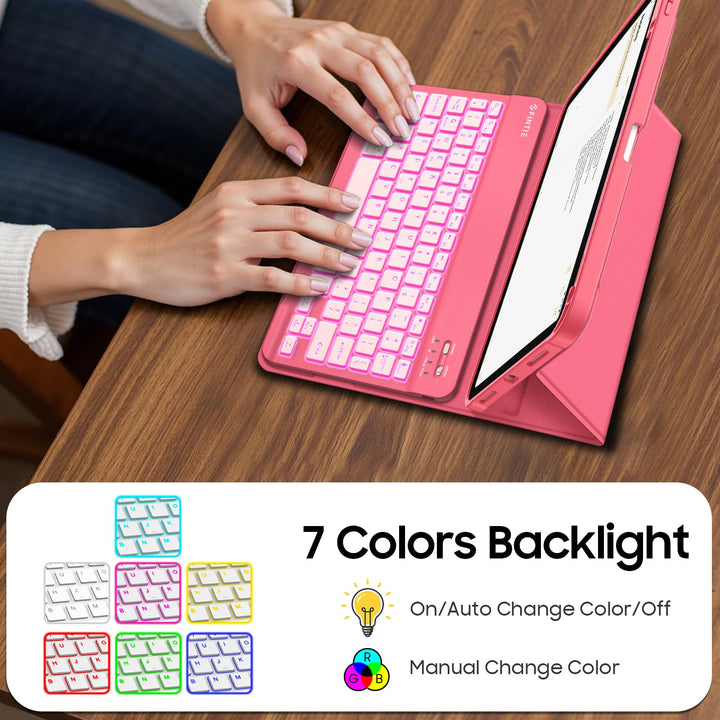 iPad A16 11-inch (2025)/iPad 10th Gen (2022) Backlit Keyboard Case