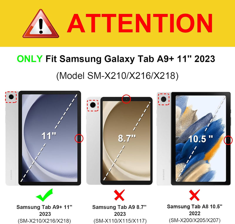 Galaxy Tab A9 Plus 11-Inch 2023 Hybrid Slim Case | Fintie