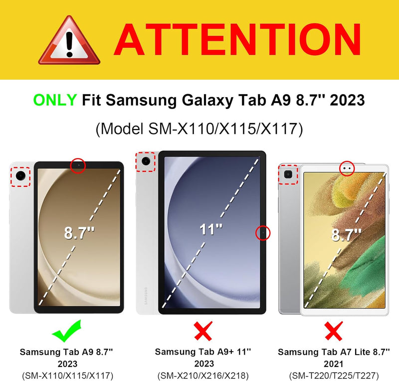 Galaxy Tab A9 8.7" 360-Degree Rotating Case | Fintie