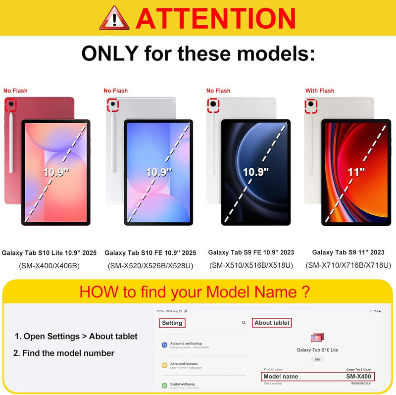 Galaxy Tab S10 FE 2025/Tab S9 FE 10.9"/ Tab S9 11" Multi-Angle Viewing Case | Fintie