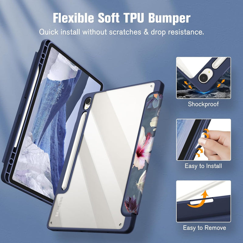Galaxy Tab S10 FE/Tab S9 FE 10.9"/Tab S9 11" Hybrid Slim Case w/ Pencil Holder | Fintie