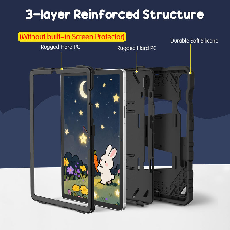 Galaxy Tab S10 Lite 2025/Tab S10 FE 5G 2025/Tab S9 FE 5G/Tab S9 11-inch Kid-Friendly Case with Kickstand | Fintie