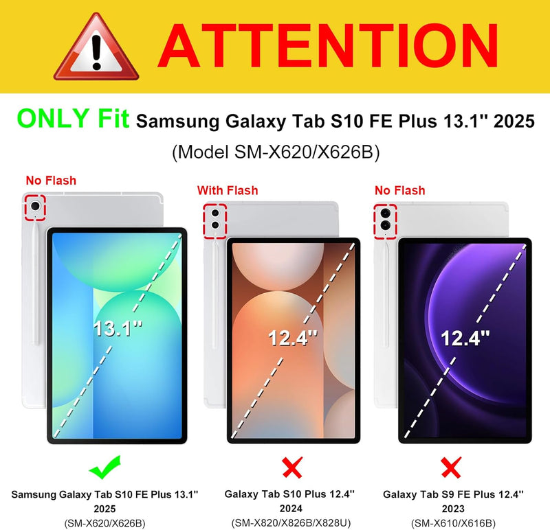 Multiple Angle Portfolio Cover for Galaxy Tab S10 FE Plus 13.1-inch (SM-X620/SM-X626) | Fintie