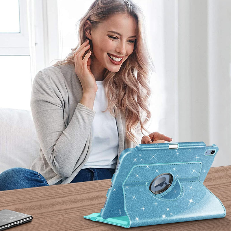 Rotating Case for iPad 11th Gen (A16 chip)/iPad 10th Gen with Glittering Design | Fintie