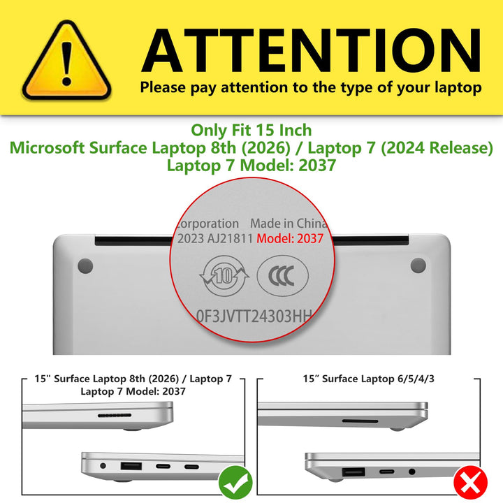 Surface Laptop 7 15-inch ( Model: 2037) Snap-On HardShell