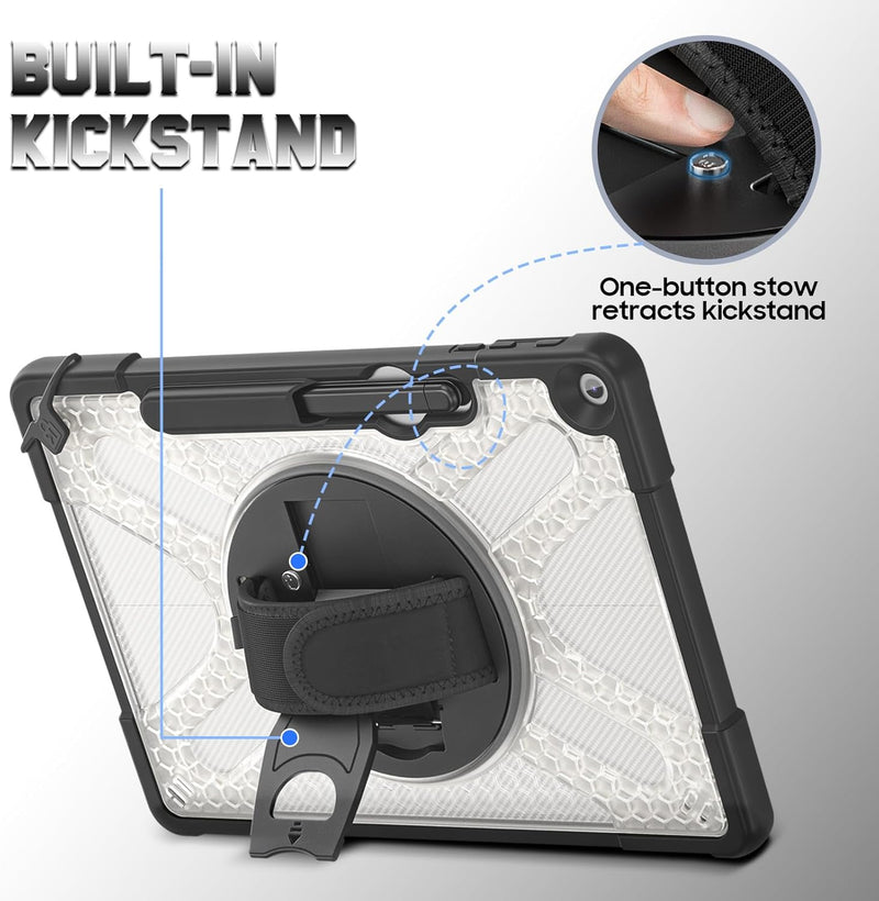 Rugged Shockproof Case for Microsoft Surface Pro 12-inch 1st Edition (2025), with Kickstand and Hand Strap | Fintie