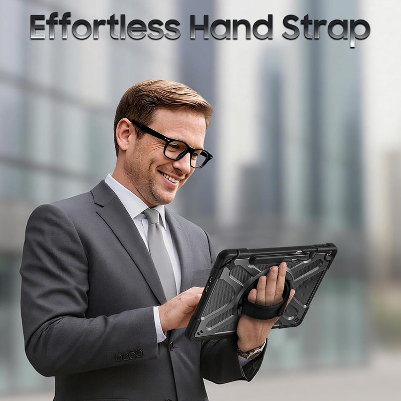 Rugged Shockproof Case for Microsoft Surface Pro 12-inch 1st Edition (2025), with Kickstand and Hand Strap | Fintie