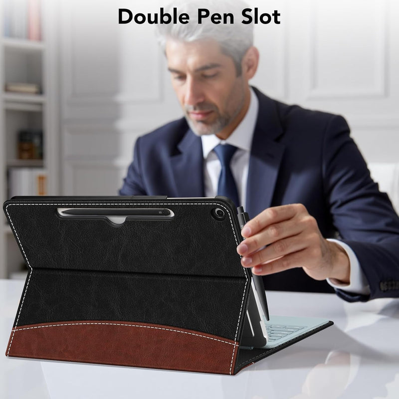 Surface Pro 12" (1st Edition, 2025) Multiple Angle Viewing Portfolio Cover w/Pocket & Stylus Holder | Fintie