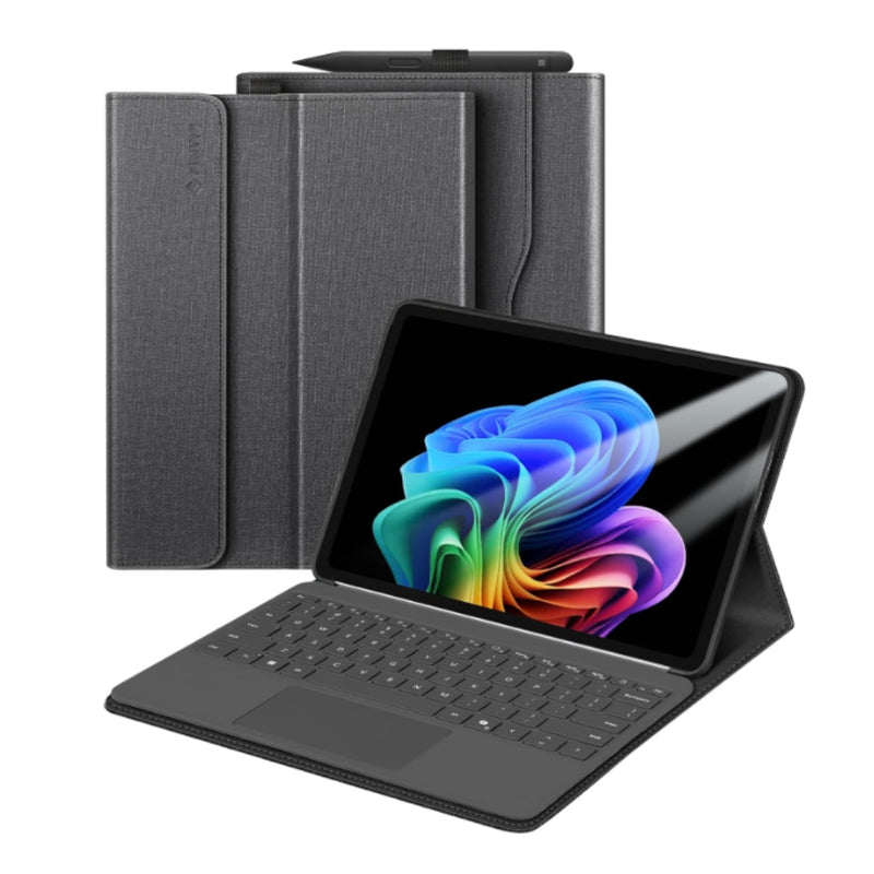 Surface Pro 12" (1st Edition, 2025) Multi-Angle Stand Case with TPU Back Cover & Stylus Holder | Fintie
