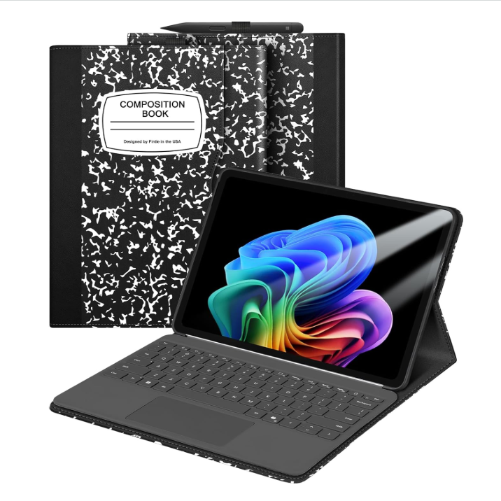 Surface Pro 12" (1st Edition, 2025) Multi-Angle Stand Case with TPU Back Cover & Stylus Holder | Fintie