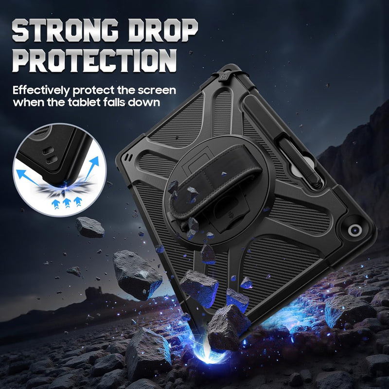 Rugged Shockproof Case for Microsoft Surface Pro 12-inch 1st Edition (2025), with Kickstand and Hand Strap | Fintie