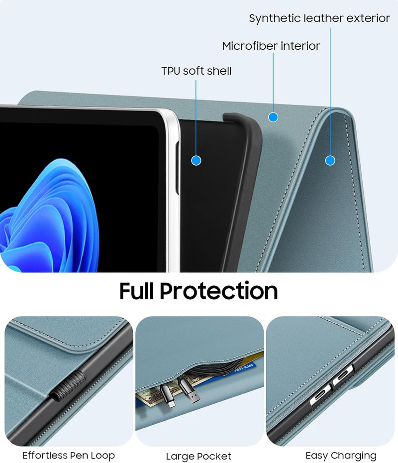 Surface Pro 12" (1st Edition, 2025) Multi-Angle Stand Case with TPU Back Cover & Stylus Holder | Fintie
