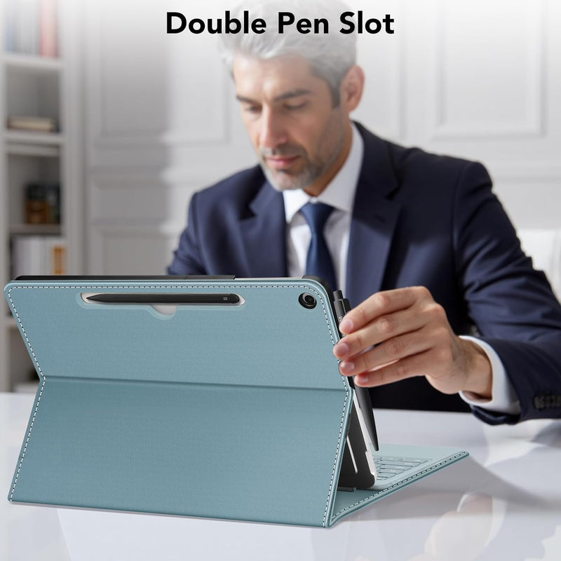 Surface Pro 12" (1st Edition, 2025) Multiple Angle Viewing Portfolio Cover w/Pocket & Stylus Holder | Fintie