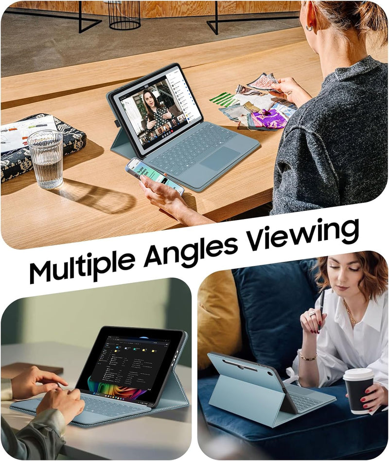 Surface Pro 12" (1st Edition, 2025) Multi-Angle Stand Case with TPU Back Cover & Stylus Holder | Fintie