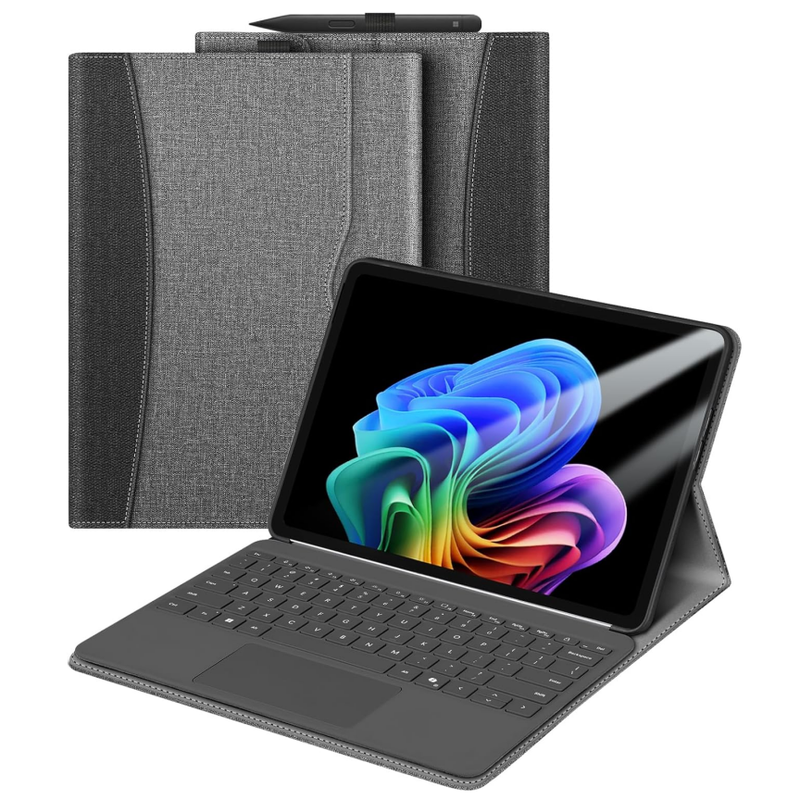 Surface Pro 12" (1st Edition, 2025) Multi-Angle Stand Case with TPU Back Cover & Stylus Holder | Fintie