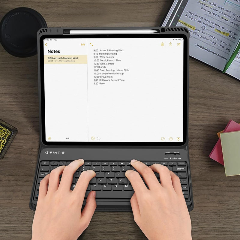 turn ipad pro 13 into a mini laptop with Fintie keyboard