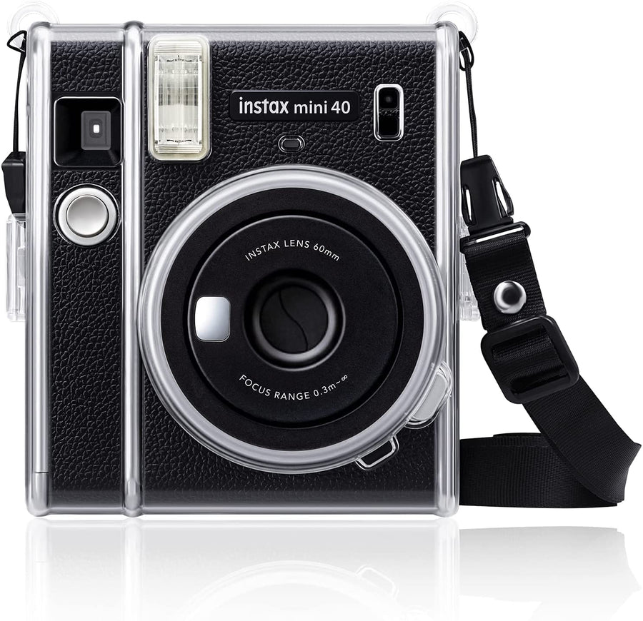 Tasche Für Fujifilm Instax Mini 40 – Kunstleder-Hülle Mit Schulterriemen & Fotofach
