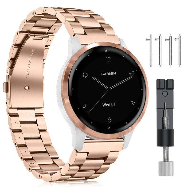 Garmin Vivoactive 4S/Venu 2S/Vivomove 3S Stainless Steel Metal