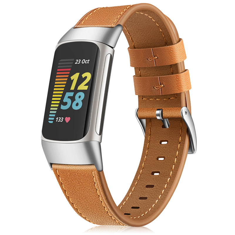Fitbit Charge 5 Genuine Leather Band | Fintie