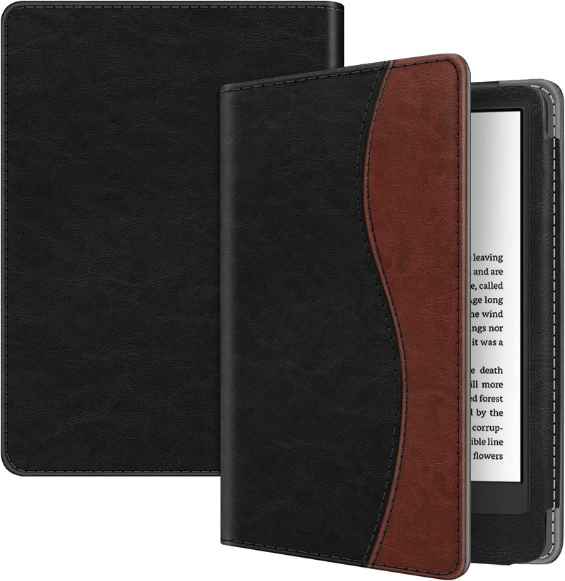 Kindle (11th Gen 2024/2022) Book-Style Vegan Leather Cover | Fintie