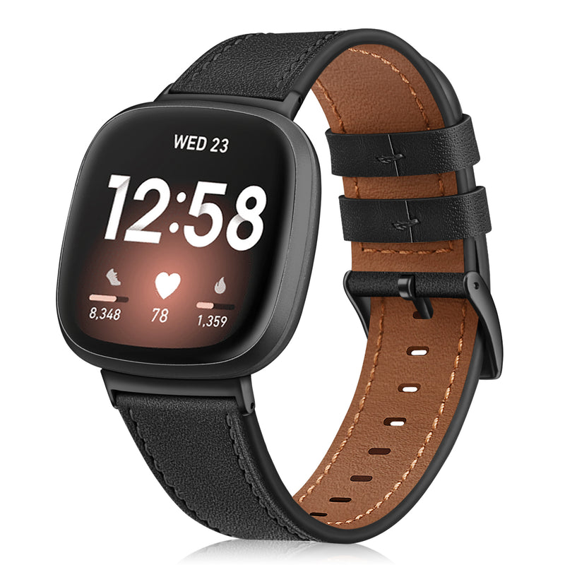 Fitbit Versa 4/Fitbit Versa 3/Fitbit Sense Genuine Leather Band | Fintie