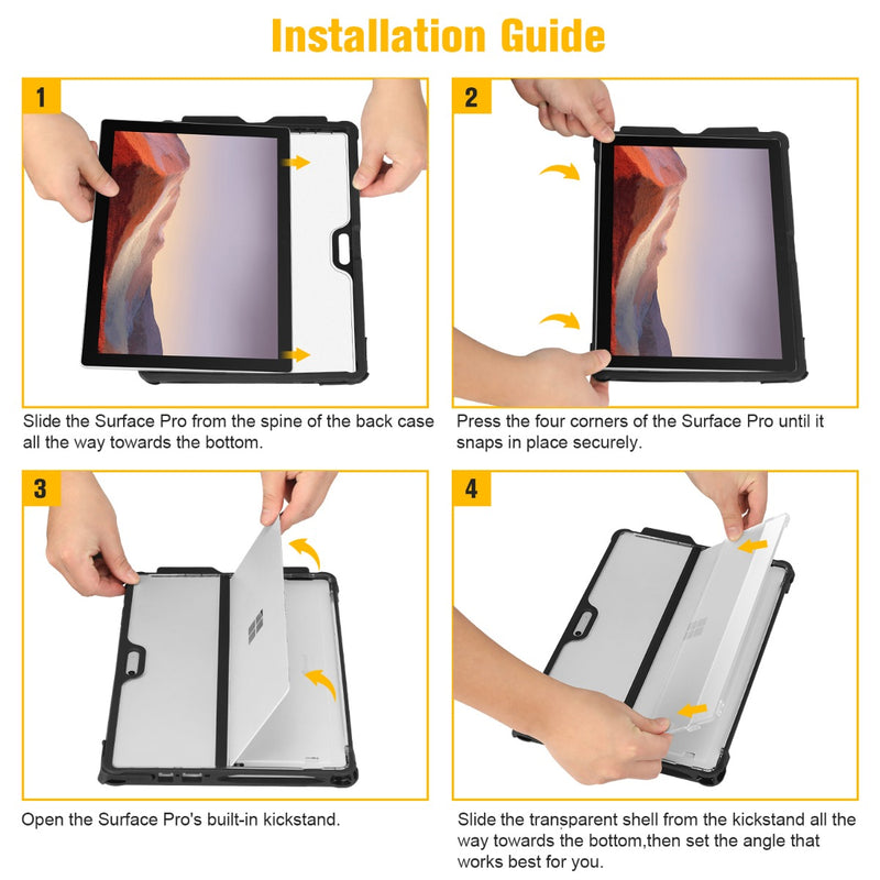 fintie surface pro 7 case installation