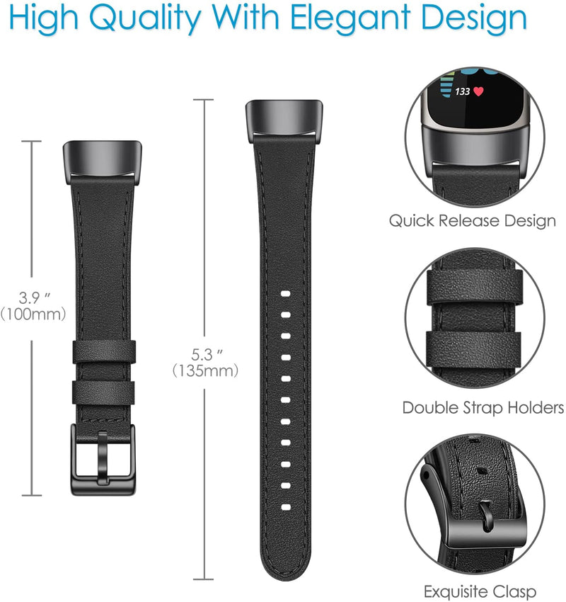 Fitbit Charge 5 Genuine Leather Band | Fintie