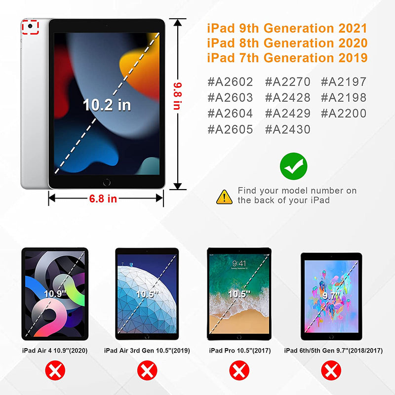 iPad 9th Gen (2021) / iPad 8 / iPad 7 10.2" Thickening Silicone Back Case | Fintie
