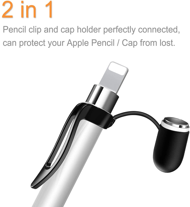 Apple Pencil (1st Gen) Pencil Clip with Cap Holder 2 Pieces | Fintie