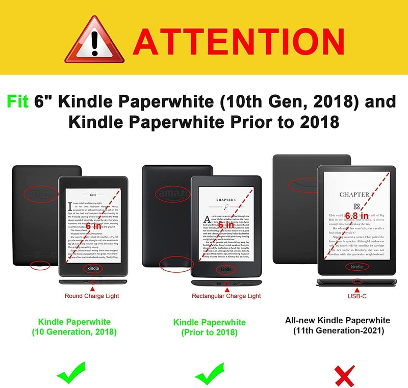 Kindle Paperwhite (10th Gen 2018) PU Leather Sleeve Case | Fintie