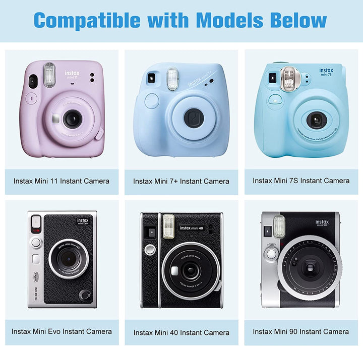 Fujifilm Instax Mini 12/Mini 11/ 9/ 8/ 7+/ 7s/ 40/ 90/ 70/ 25/ 26