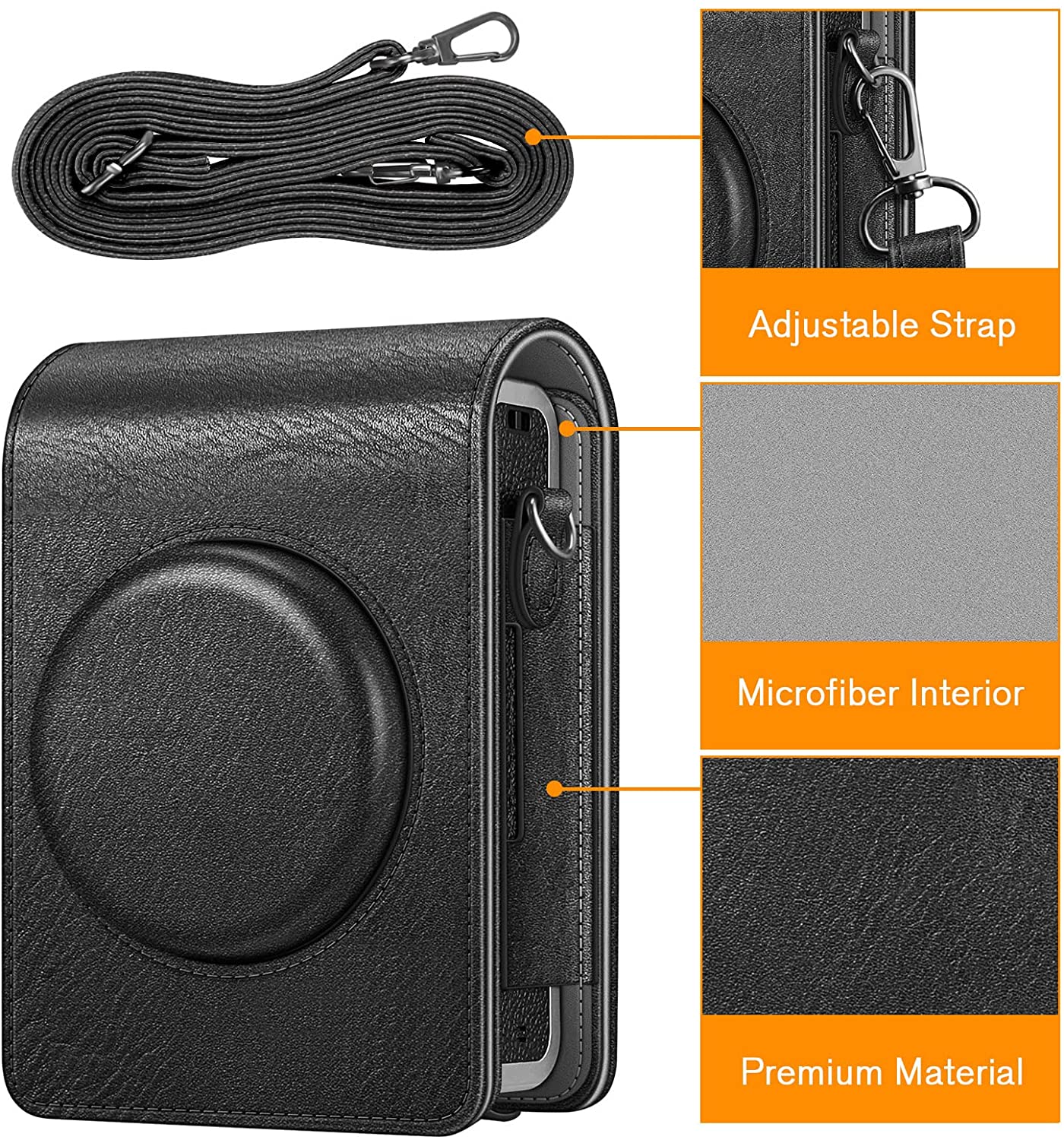 For Fujifilm Instax Mini EVO/Mini Link 2/Mini LiPlay Hard Case Bag w Hand  Strap