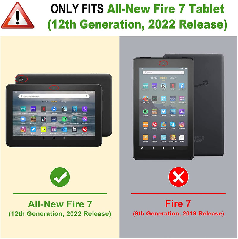 Fire 7 Tablet (12th Gen 2022) Folio Case | Fintie