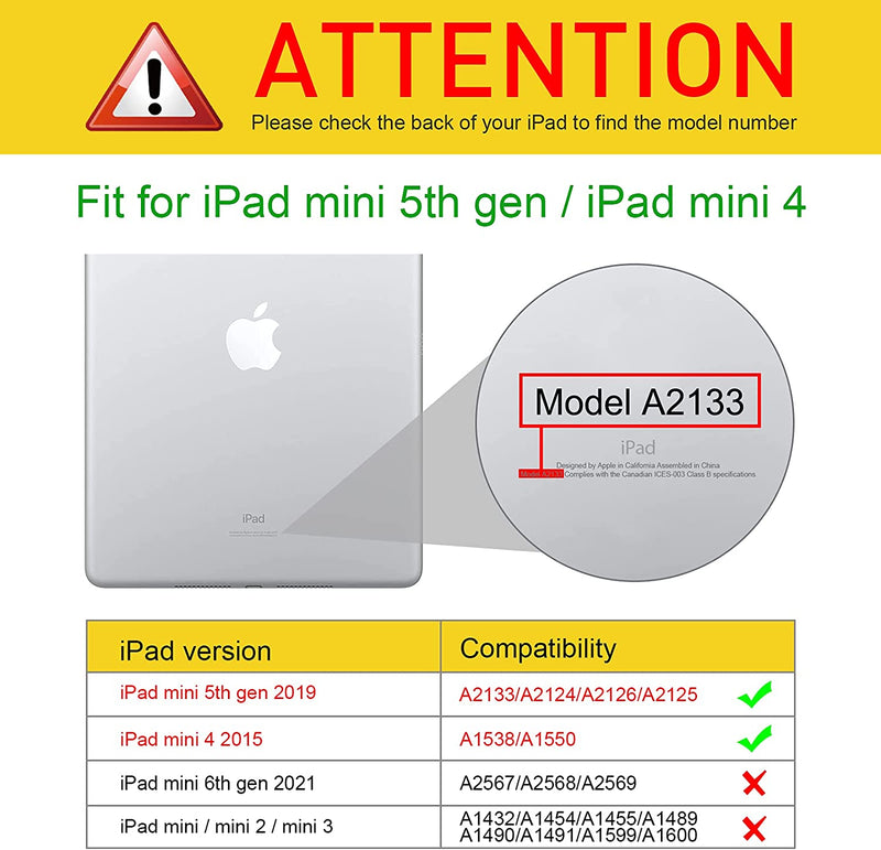 iPad Mini 5 (2019) / iPad Mini 4 (2015) Hybrid Slim Shockproof Case | Fintie