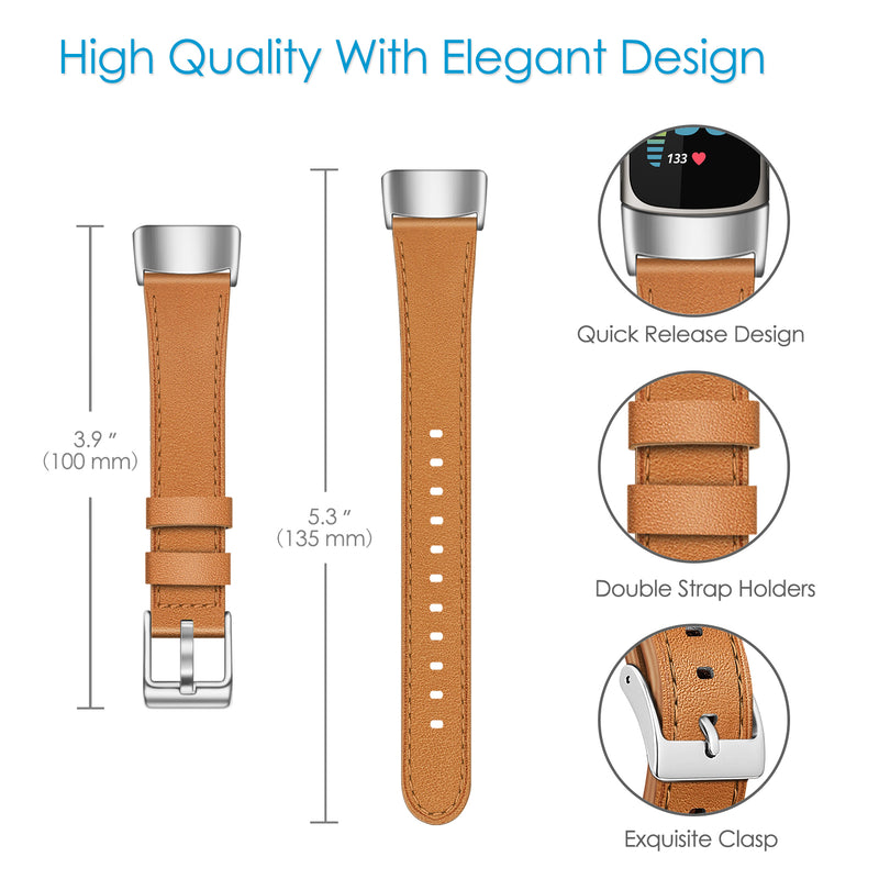 Fitbit Charge 5 Genuine Leather Band | Fintie
