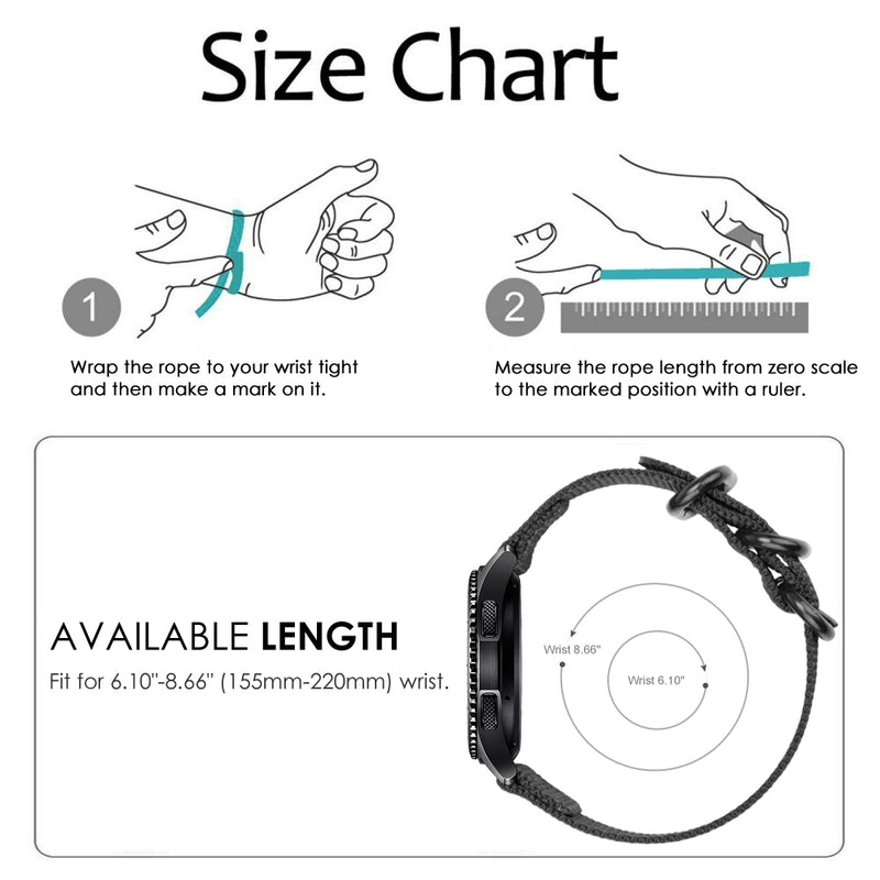 Galaxy Watch 3 45mm / Galaxy Watch 46mm / Gear S3 Frontier Classic Nylon Band | Fintie