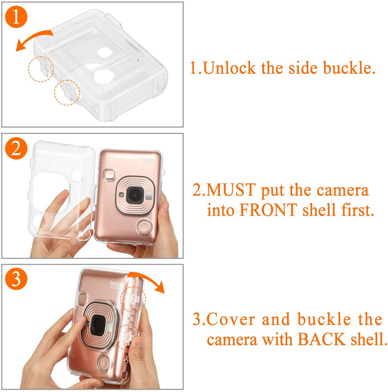 Fujifilm Instax Mini Liplay Hybrid Instant Film Camera Clear Case | Fintie
