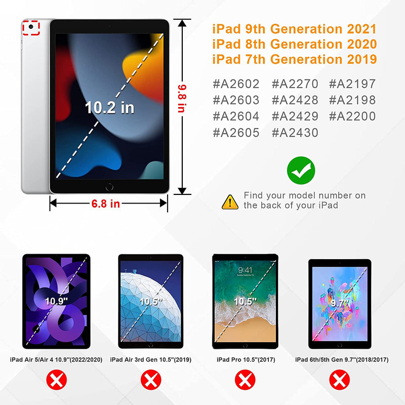 iPad 9 / iPad 8 / iPad 7 10.2 Inch Slim Shell Stand Case | Fintie