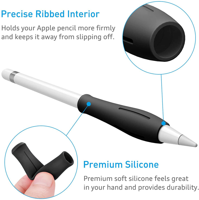 Apple Pencil (USB-C, 1st/2nd Gen) Silicone Grip Holder | Fintie