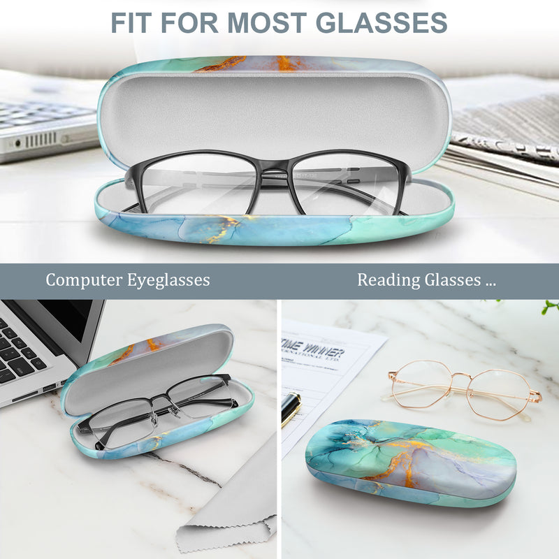 Eyeglasses Holder Box with Cleaning Cloth | Fintie