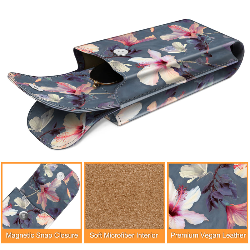 Double Eyeglasses Case with Carabiner Hook | Fintie