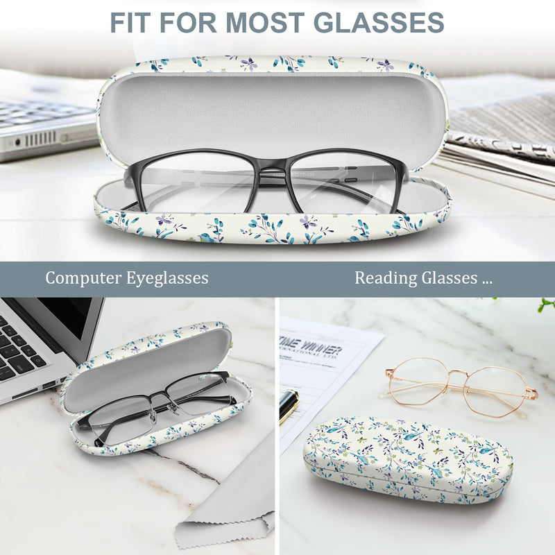 Eyeglasses Holder Box with Cleaning Cloth | Fintie