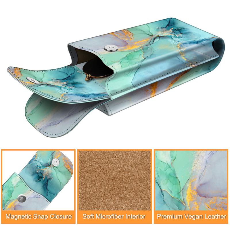 Double Eyeglasses Case with Carabiner Hook | Fintie